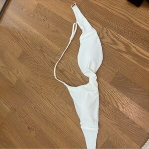 Marea swim small White One-Piece Swimsuit one shoulder